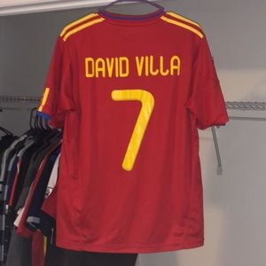 Spain David Villa Soccer Jersey